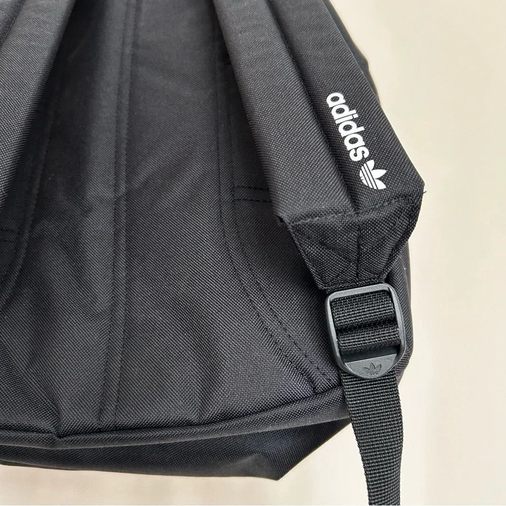 NWT Adidas Black Backpack with White Trefoil Logo